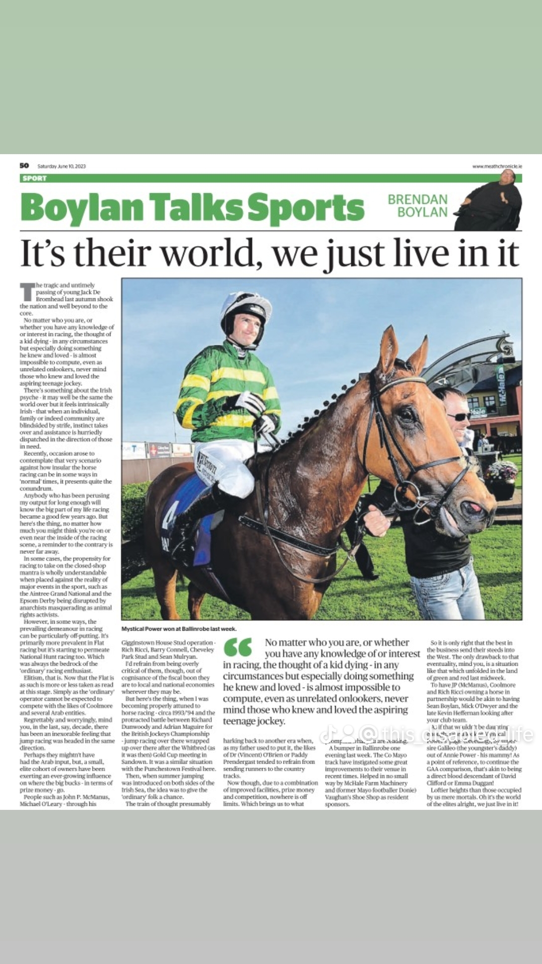 It’s their world, we just live in it